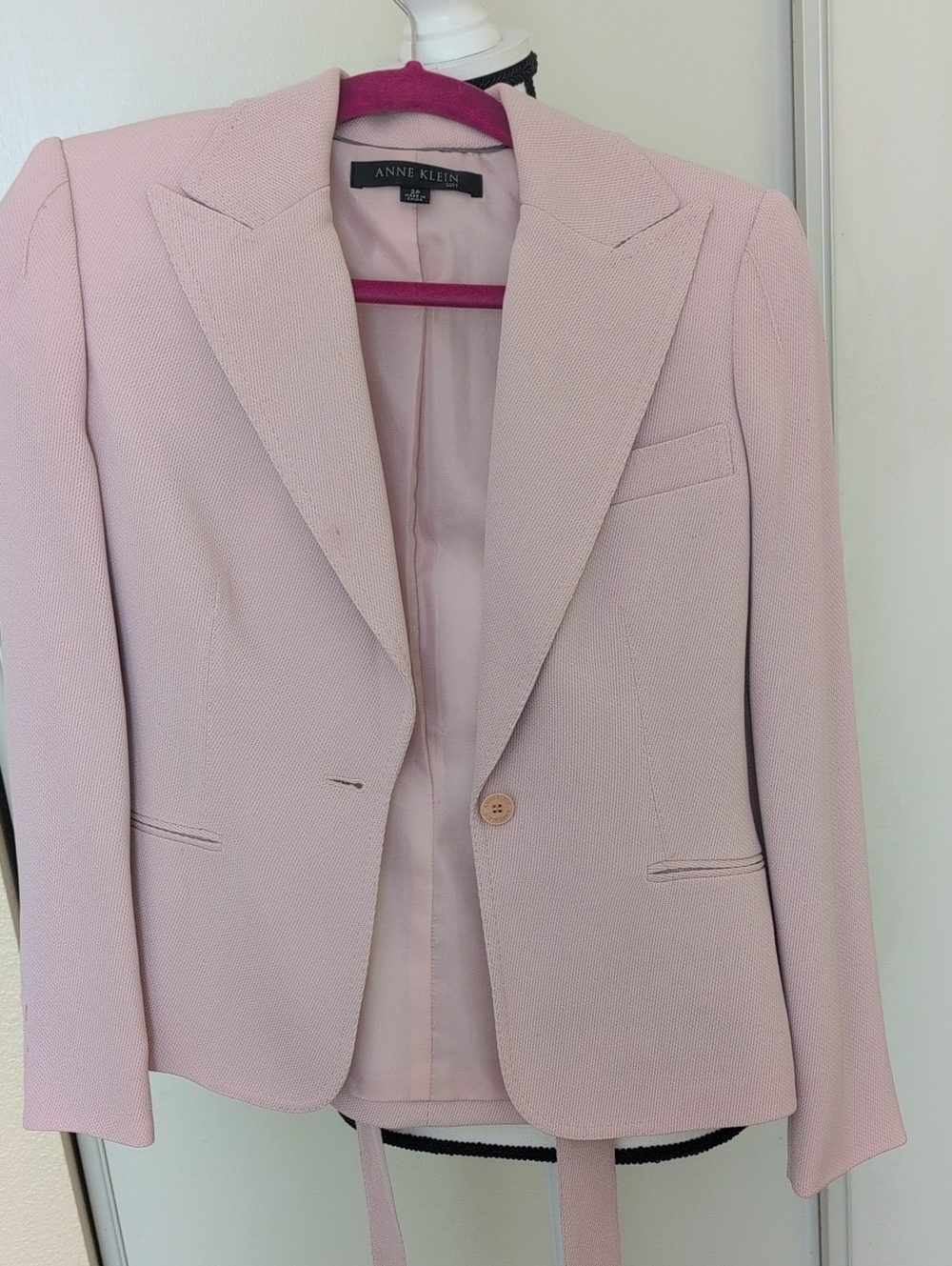 Anne Klein Light Blush Pink Tailored Suit